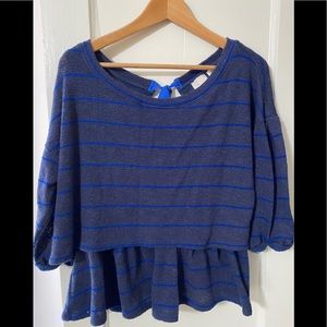 Anthropologie peplum style sweater with bow back (PRICE FIRM)